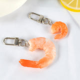 Funny Shrimp Keychain PVC Sea Animal Kids Toy Bag Ornament