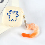 Funny Shrimp Keychain PVC Sea Animal Kids Toy Bag Ornament