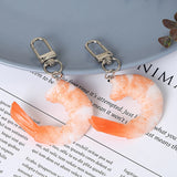 Funny Shrimp Keychain PVC Sea Animal Kids Toy Bag Ornament