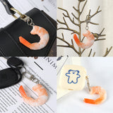 Funny Shrimp Keychain Prawn Keyring Sea Animal Kids Toy Bag Ornament