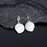 Funny Smile Face Hoop Earrings 925 Silver Women Geometric Star Eye Jewelry