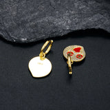 Funny Smile Face Hoop Earrings 925 Silver Women Geometric Star Eye Jewelry