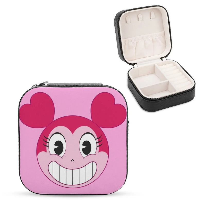 Spinel Cartoon Face Jewelry Storage Box 4-Layer Rotatable