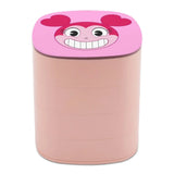 Spinel Cartoon Face Jewelry Storage Box 4-Layer Rotatable