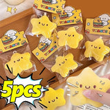 Funny Star Doll Plush Pendant Yellow Keychain Bag Doll Key Ring