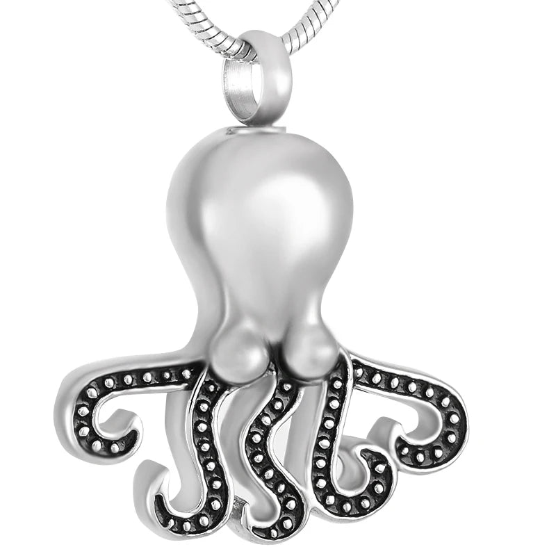 Funny Octopus Pendant Kids Cremation Ashes Holder Jewelry