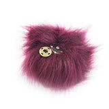 12pcs Fluffy Faux Fur Pom Pom Ball w/ Button - Baby Beanie Hat Decor Accessories