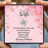 Love Knot Pendant Necklace Husband Wife Birthday Jewelry