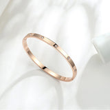 G&D 4mm Crystals Love Bangles Cubic Zirconia Bracelets Couple Luxuxy Jewelry