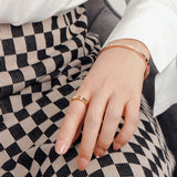 G&D 4mm Crystals Love Bangles Cubic Zirconia Bracelets Couple Luxuxy Jewelry