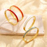 Custom Enamel Charm Bangle with Ruby and Sapphire