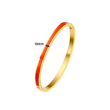 Custom Enamel Charm Bangle with Ruby and Sapphire
