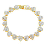 G&D Zircon Heart Bracelet For Women Jewerly Party Gift
