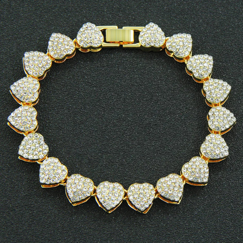 G&D Zircon Heart Bracelet For Women Jewerly Party Gift