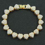 G&D Zircon Heart Bracelet For Women Jewerly Party Gift