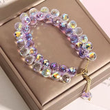 Austria Crystal Bracelet Stone Beads Elasticity Rope Strand Bracelets