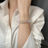 Austria Crystal Bracelet Stone Beads Elasticity Rope Strand Bracelets