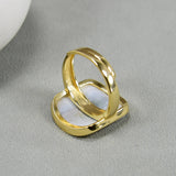 G-G Shell Mother Of Pearl Ring Square Shape Adjustable Lady Jewelry
