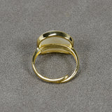 G-G Shell Mother Of Pearl Ring Square Shape Adjustable Lady Jewelry