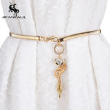 Fox Pendant Rhinestone Belt Dress Girdle Chain Belts