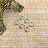 G23 Titanium CZ Stone Nose Ring Clicker Ear Piercing Hoop Earrings