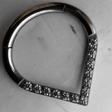 Titanium 16G Hinge 8-10mm Nose Ring Earlobe Pillow Ring Earring