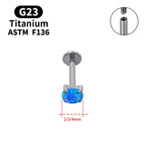 G23 F136 Titanium Opal Labret Earrings
