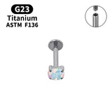 G23 F136 Titanium Opal Labret Earrings