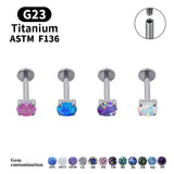 G23 F136 Titanium Opal Labret Earrings
