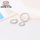 G23 F136 Titanium Septum Tragus Cartilage Hinged Segment Piercing Earrings