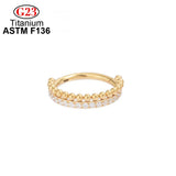 G23 F136 Titanium Septum Tragus Cartilage Hinged Segment Piercing Earrings