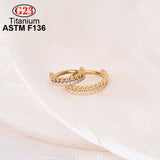 G23 F136 Titanium Septum Tragus Cartilage Hinged Segment Piercing Earrings