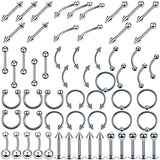 G23 Medical Stainless Steel 60 PCS/Pack Jewelry Lip Nose Nail Piercing