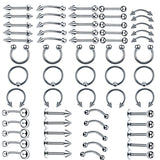G23 Medical Stainless Steel 60 PCS/Pack Jewelry Lip Nose Nail Piercing