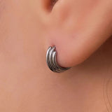 G23 Titanium 3 Tier Stacked Hinged Clicker Ring