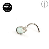 G23 Titanium Opal Nose Nail