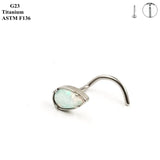 G23 Titanium Opal Nose Nail