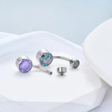 G23 Titanium 14G Belly Piercing Belly Button Rings Zirconia Earrings