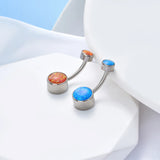 G23 Titanium 14G Belly Piercing Belly Button Rings Zirconia Earrings