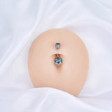 G23 Titanium 14G Belly Piercing Belly Button Rings Zirconia Earrings