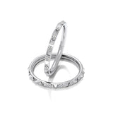 G23 Titanium Nose Ring CZ Hinged Clicker Cartilage Tragus Lip Piercing