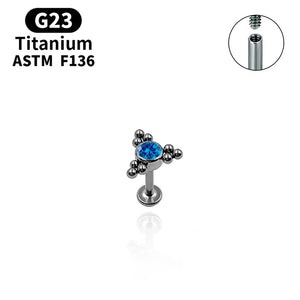 G23 Titanium ASTM F136 Piercing Stud Earring Tragus Cartilage Labret Lip