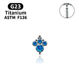 G23 Titanium ASTM F136 Piercing Stud Earring Tragus Cartilage Labret Lip