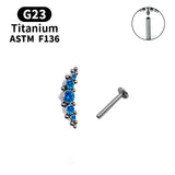G23 Titanium ASTM F136 Piercing Stud Earring Tragus Cartilage Labret Lip