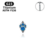 G23 Titanium ASTM F136 Piercing Stud Earring Tragus Cartilage Labret Lip