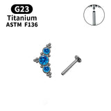 G23 Titanium ASTM F136 Piercing Stud Earring Tragus Cartilage Labret Lip
