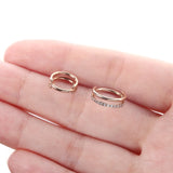 G23 Titanium Zircon Clicker Lip Stud 16G 1PC