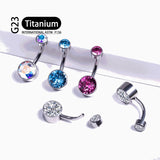 G23 Titanium Belly Button 14G Navel Rings Piercing Jewelry For Women