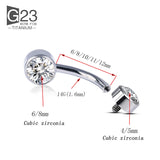 G23 Titanium Belly Button Ring Zircon Drop Dangle Navel Piercing Jewelry