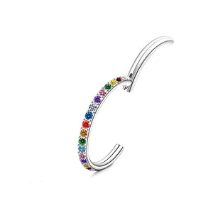 G23 Titanium Zircon Hinged Clicker Nose Ring Body Jewelry